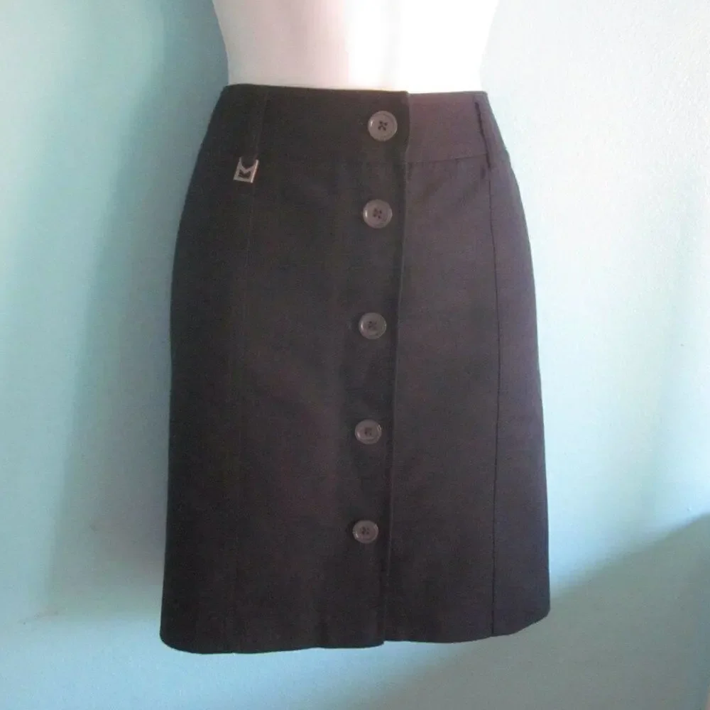 Michael Kors Navy Cotton Logo Mini Skirt – Women’s 6